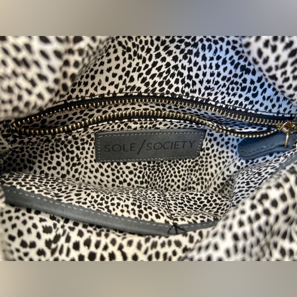 Sole Society Woven Foldover Bag with Crossbody Chain - Picture 8 of 8